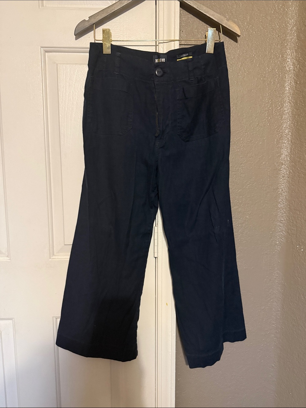 Maeve Colette Navy Wide-Leg Pants
